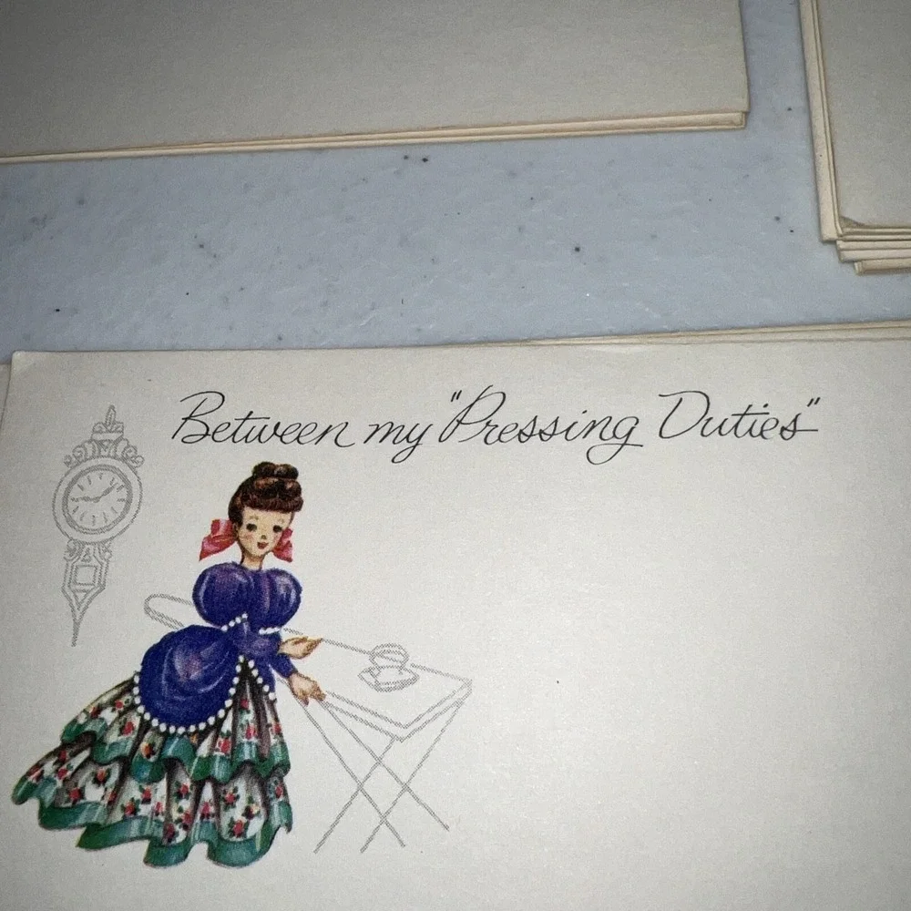 Vintage Post-a-Note Current Brand Postcards‎ Ladies Doing Housework